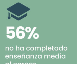 56% No ha completado la enseñanza media al regreso 56% No ha completado la enseñanza media al regreso